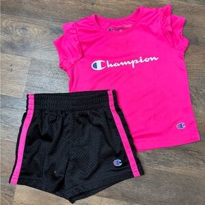 Girls champion set 2T Pink & black